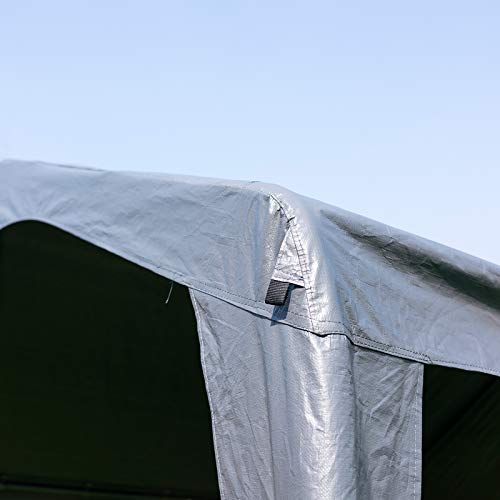 10x20 Ft Heavy Duty Carport Canopy Outdoor Portable Dark Grey