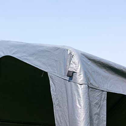 10x20 Ft Heavy Duty Carport Canopy Outdoor Portable Dark Grey