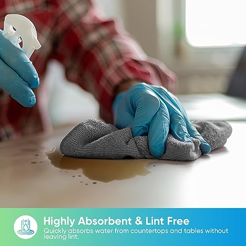 Grey Microfiber Cleaning Cloth (24 Count)