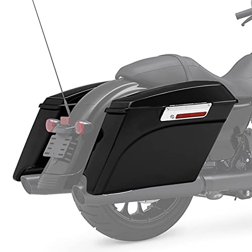 Motorcycle 5" Stretched Saddlebags with Chrome Conversion Brackets Fit For Harley Softail Deluxe Heritage Softail 1984