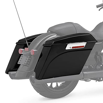 Motorcycle 5" Stretched Saddlebags with Chrome Conversion Brackets Fit For Harley Softail Deluxe Heritage Softail 1984