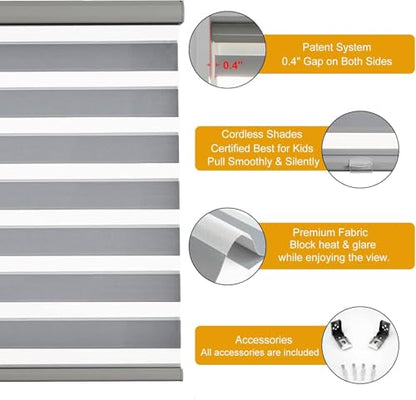 Cordless Zebra Blinds for Windows