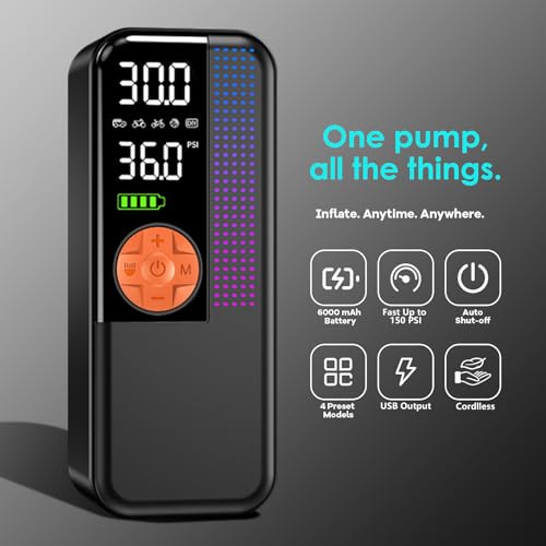 150PSI Portable Cordless Tire Inflator Air Compressor (24 Count)