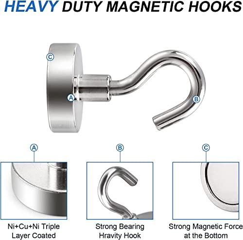 Magnetic Hooks Heavy Duty (4 Count)