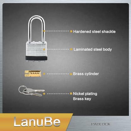 Laminated Keyed Alike Padlock 48 Pack 1.6 (48 Count)