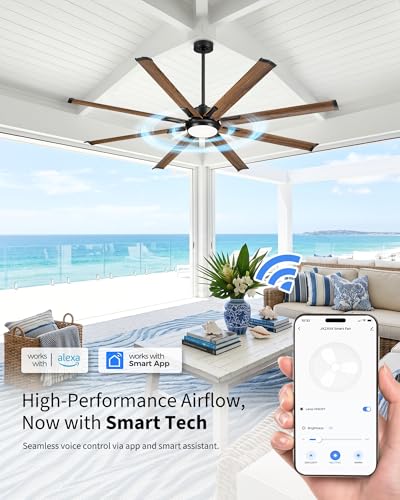 72 Inch Large Ceiling Fan with Light