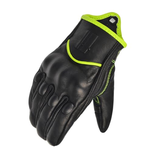 Harssidanza Woman Touch Motorcycle Racing Gloves GL016US Yellow Green XL