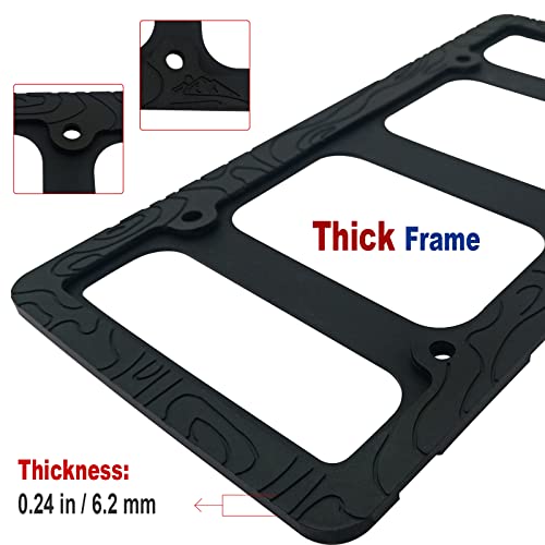 Topography Silicone License Plate Frames