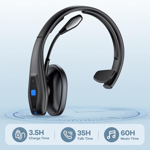 JBT100 Trucker Bluetooth Headset with Dual Mic Noise Canceling