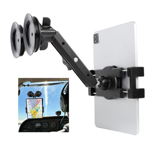 Dual Suction Cup Tablet Holder Mount for Personal Airplane