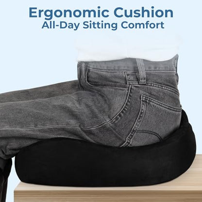 Seat Cushion Memory Foam Chair Cushion for Tailbone Pain Relief