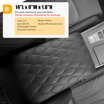 Car Center Console Armrest Cover PU Leather