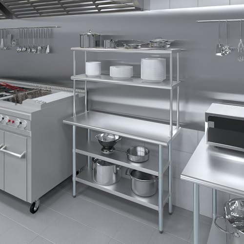 Stainless Steel Work Table with 2 Shelves