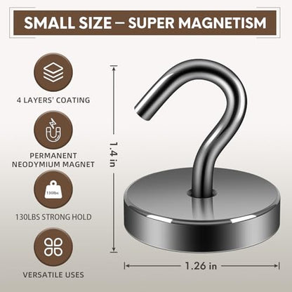 Magnetic Hooks Steel Tube Design for Cruise (10 Count)