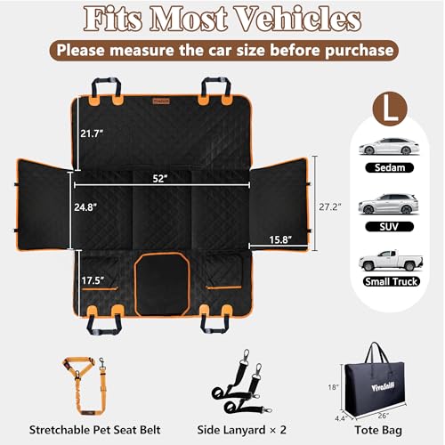 Hard Bottom Car Seat Cover for Dogs