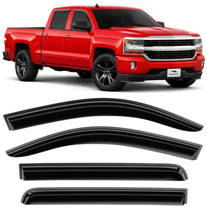 Tape on Extra Durable Rain Guards for Trucks Chevrolet