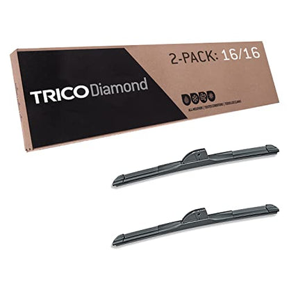 Diamond 16" + 16" Super Premium Automotive Replacement Windshield Wiper Blades (2 Count)