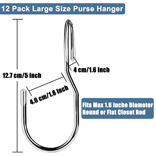 Unique Twist Design Bag Hanger Purse Hooks (12 Count)