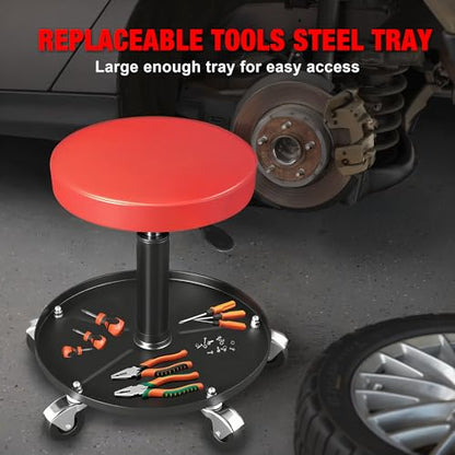 Rolling Mechanic Stool with Wheels
