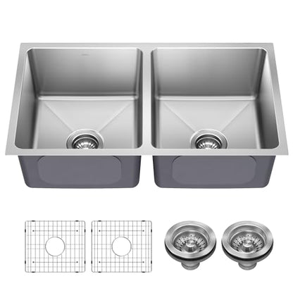 Fairlane 33 inch Undermount Double Bowl 18