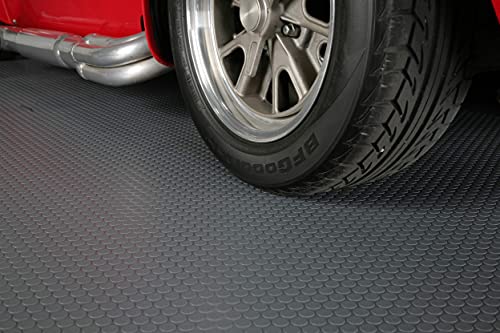 Small Coin Pattern Vinyl Garage Flooring Mat (187 Sq Ft)