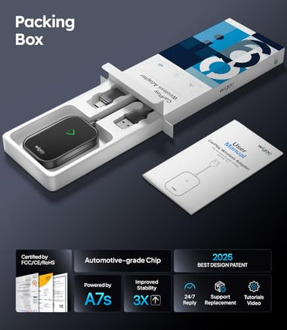 2026 Upgrade Wireless CarPlay Adapter [Long