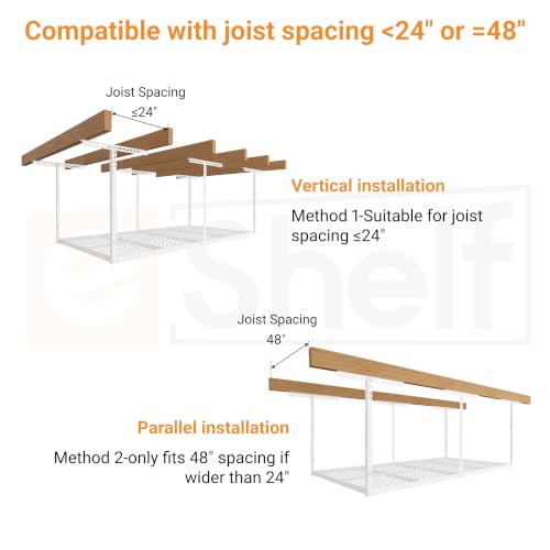 4x8ft Overhead Ceiling Garage Storage Rack