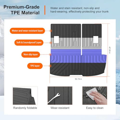 Cargo Mat with Backrest Mats Compatible with 2009