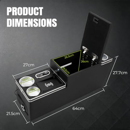 Update Upgraded Universal Center Console Between Seat Organizer with Wireless Charging