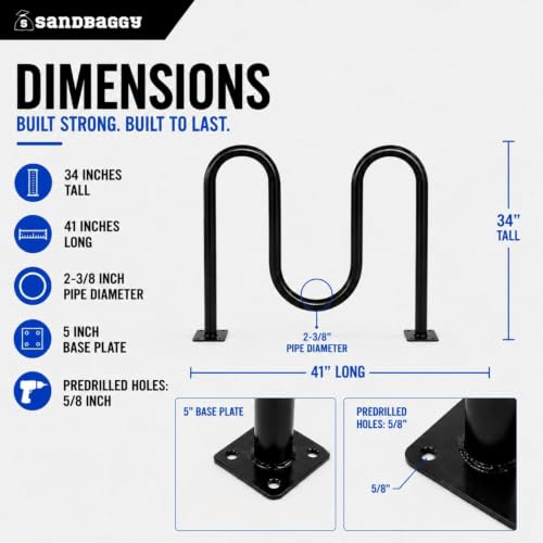 Commercial Dual Loop Wave Bike Racks