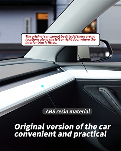 Dashboard Cover Wrap and Front Door Inner Armrest Panel Cover Trim Compatible with Tesla Model 3 2021