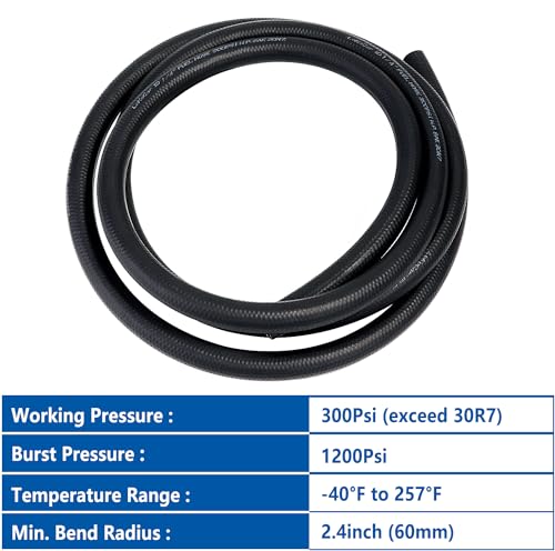 Rubber Fuel Hose Line Push Lock 1 (5 Foot)