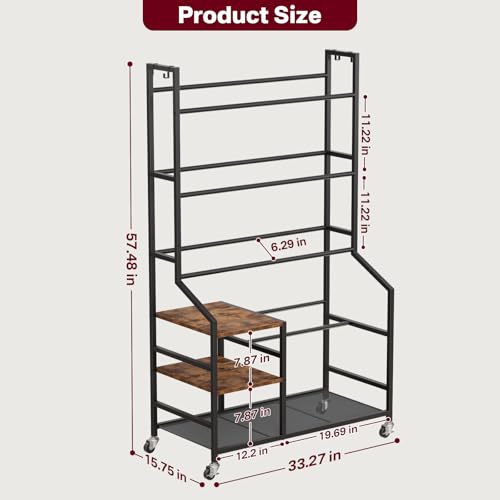 Disc Golf Storage Rack with Wheels