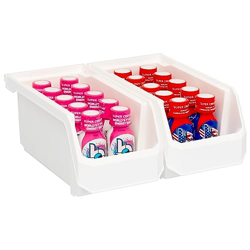 Medium Stackable Plastic Storage Bins (8 Count)