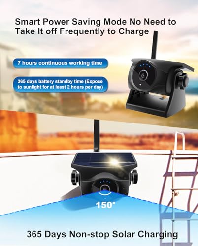 1080P Solar Magnetic Wireless Backup Hitch Camera