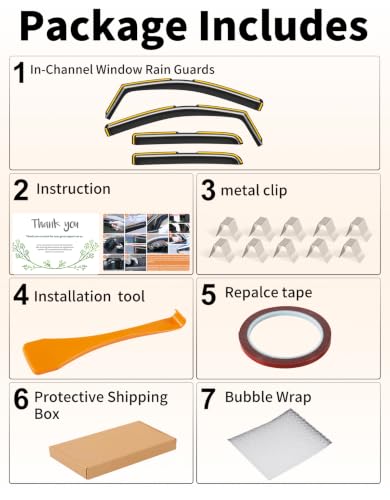 Window Visors Rain Guards for 2015 (4 Count)