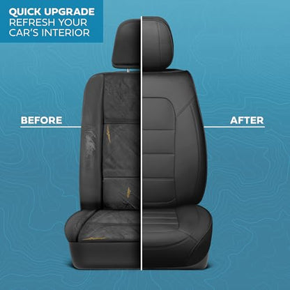 Curated Black Label Leather Seat Covers for Cars & SUVs (2 Count)