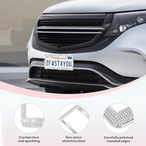 2 Pack License Plate Frames for Women