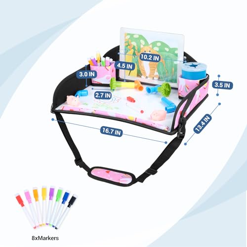 Kids Travel Tray for Car Seat & Airplane (2 Count)