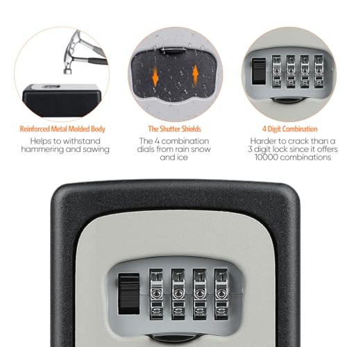 Key Lock Box Wall Mounted (7.68 Ounce)