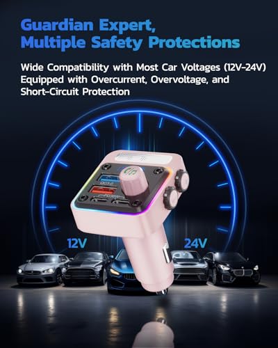54W Bluetooth 5.3 Car Adapter