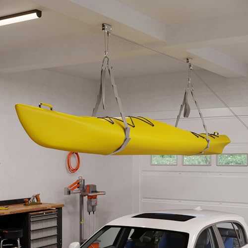 Kayak Storage Hoist Overhead Pulley System
