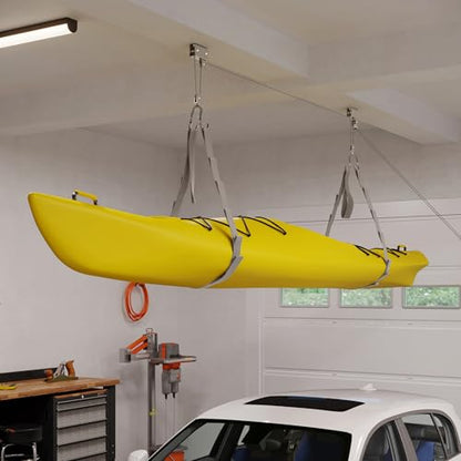 Kayak Storage Hoist Overhead Pulley System