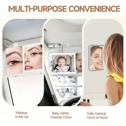 Car Sun Visor Vanity Mirror with Lights