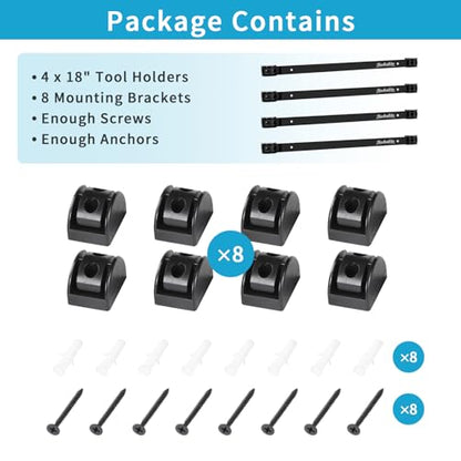 4 Pieces 18" Magnetic Tool Holder Strip (4 Count)