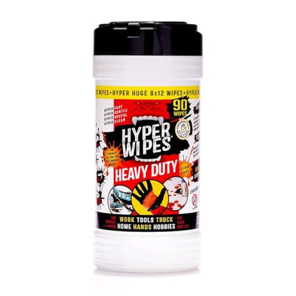 Hyper Wipes 1 Pack Heavy Duty Hand & Tool Cleaning Wipes (90 Count)