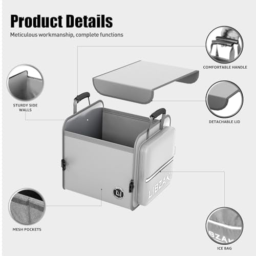 LIBZAKI Car Trunk Storage Organizer