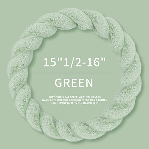 Luxury Fluffy Winter Car Steering Wheel Cover for Women Soft Warm Cute Auto Accessories for Jeep