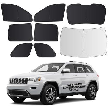 2026 8PC Full Set Window Sunshade for Jeep Grand Cherokee 2011 (8 Count)