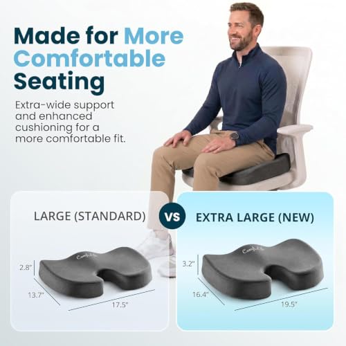 Extra Large Gel & Memory Foam Seat Cushion